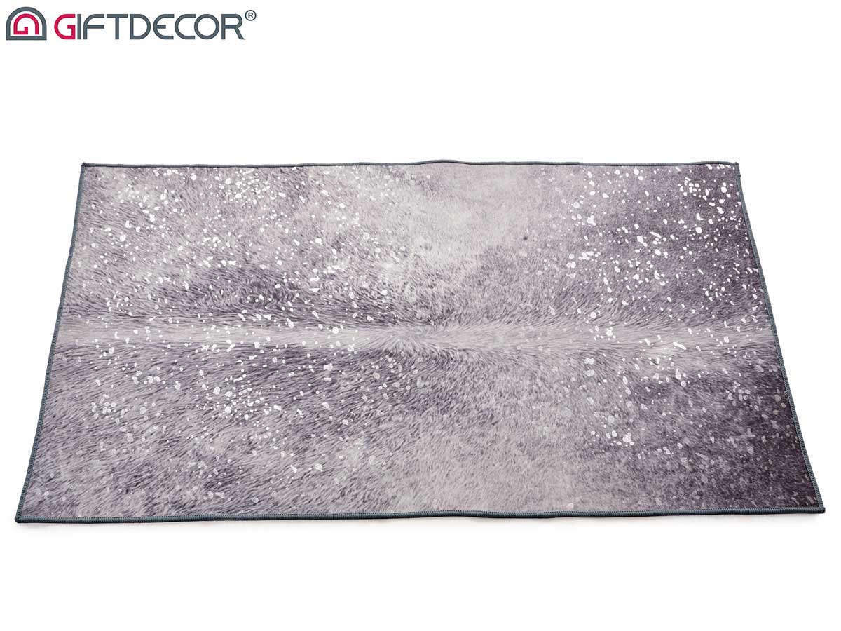 Alfombra gris 100x150cm c manchas plateadas - Imagen 2
