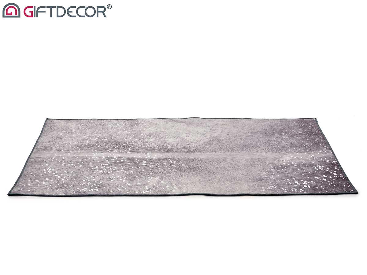 Alfombra gris 100x150cm c manchas plateadas - Imagen 4