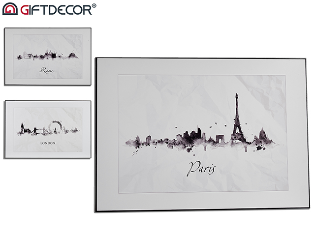 Lienzo negro surt 3 paris londres roma