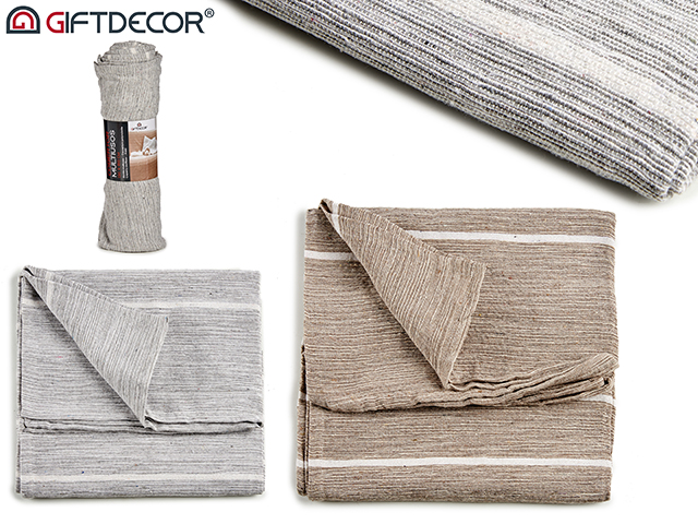 Multiusos rayas surt 2 colores 130x160cm