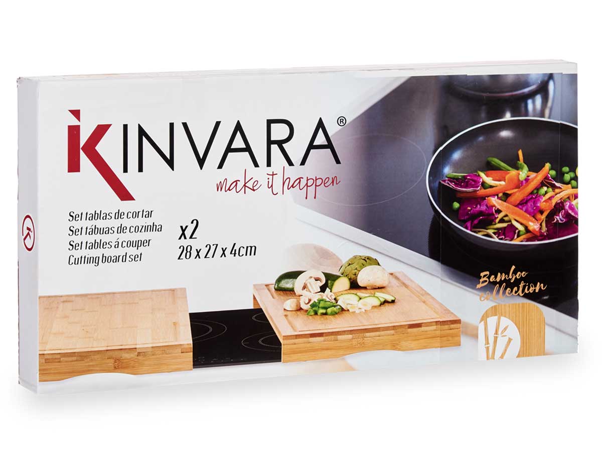 Set 2 tablas bambu vitro cocina 28cm - Imagen 3