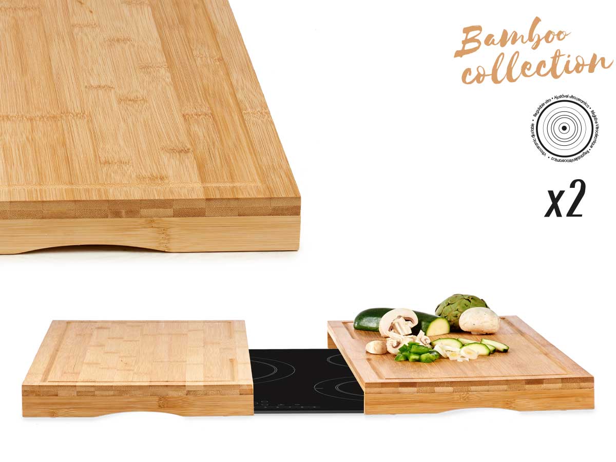 Set 2 tablas bambu vitro cocina 28cm - Imagen 4