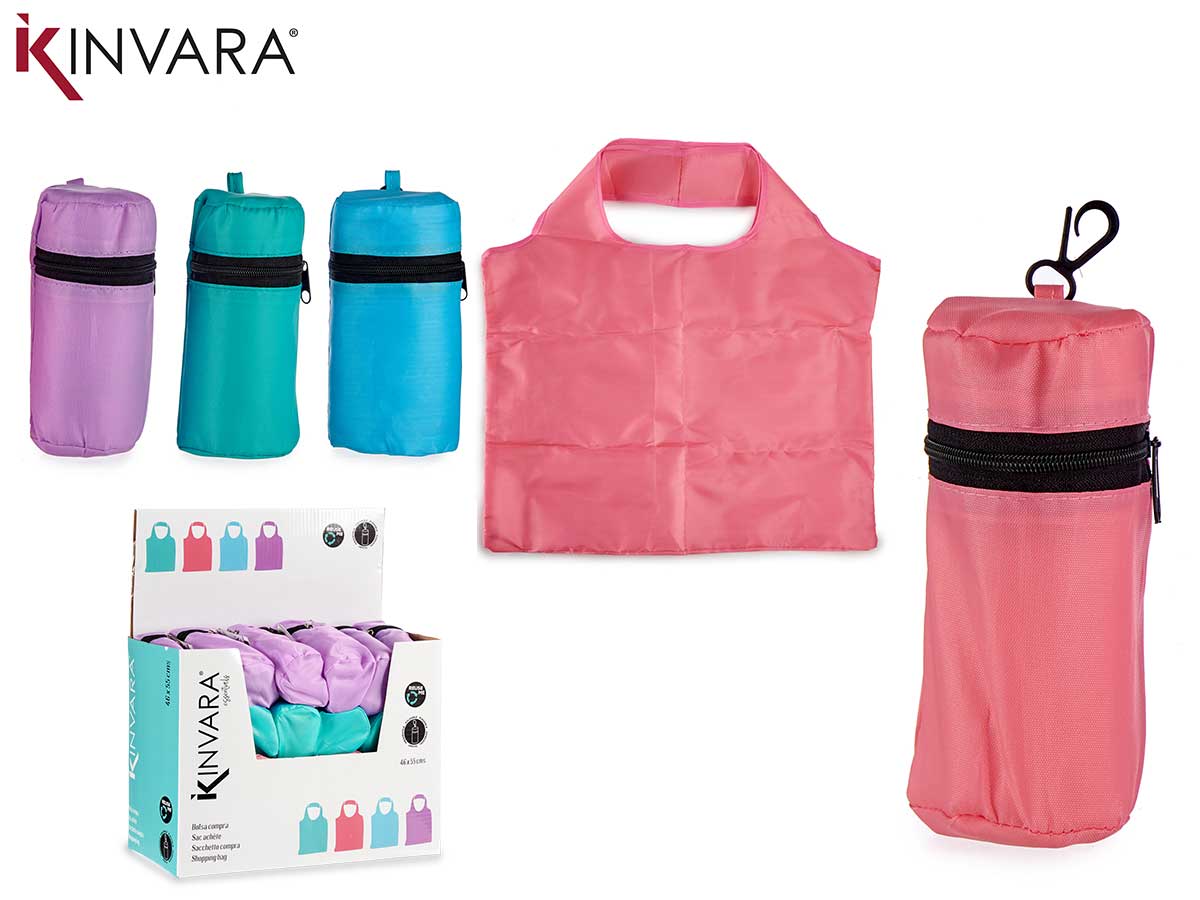 Bolsa plegable 46x55cm surt 4 colores vivos