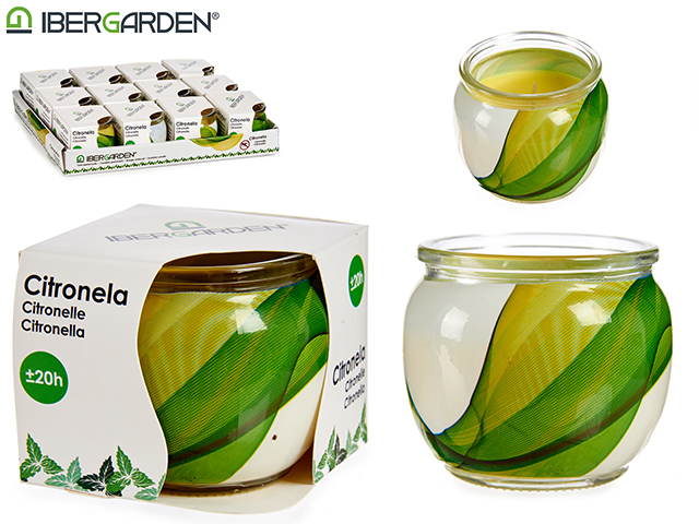 Vela aromatica citronela tarro vidrio