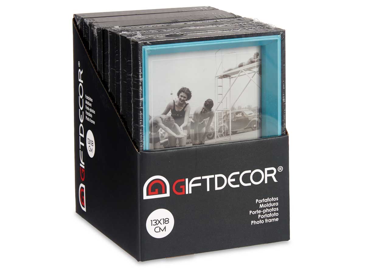 Portafotos madera 13x18 negro y azul - Imagen 3