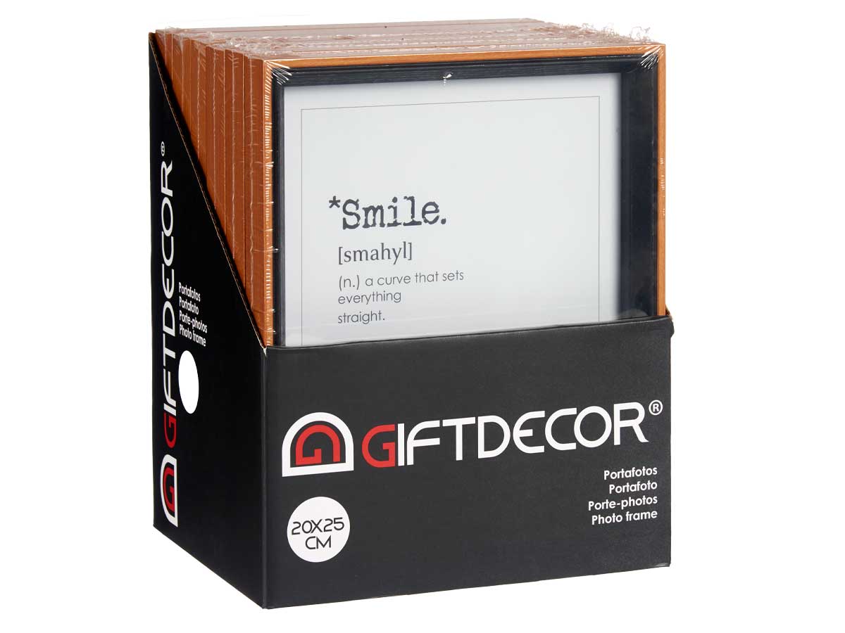 Portafotos madera 20x25 marron y negro - Imagen 3