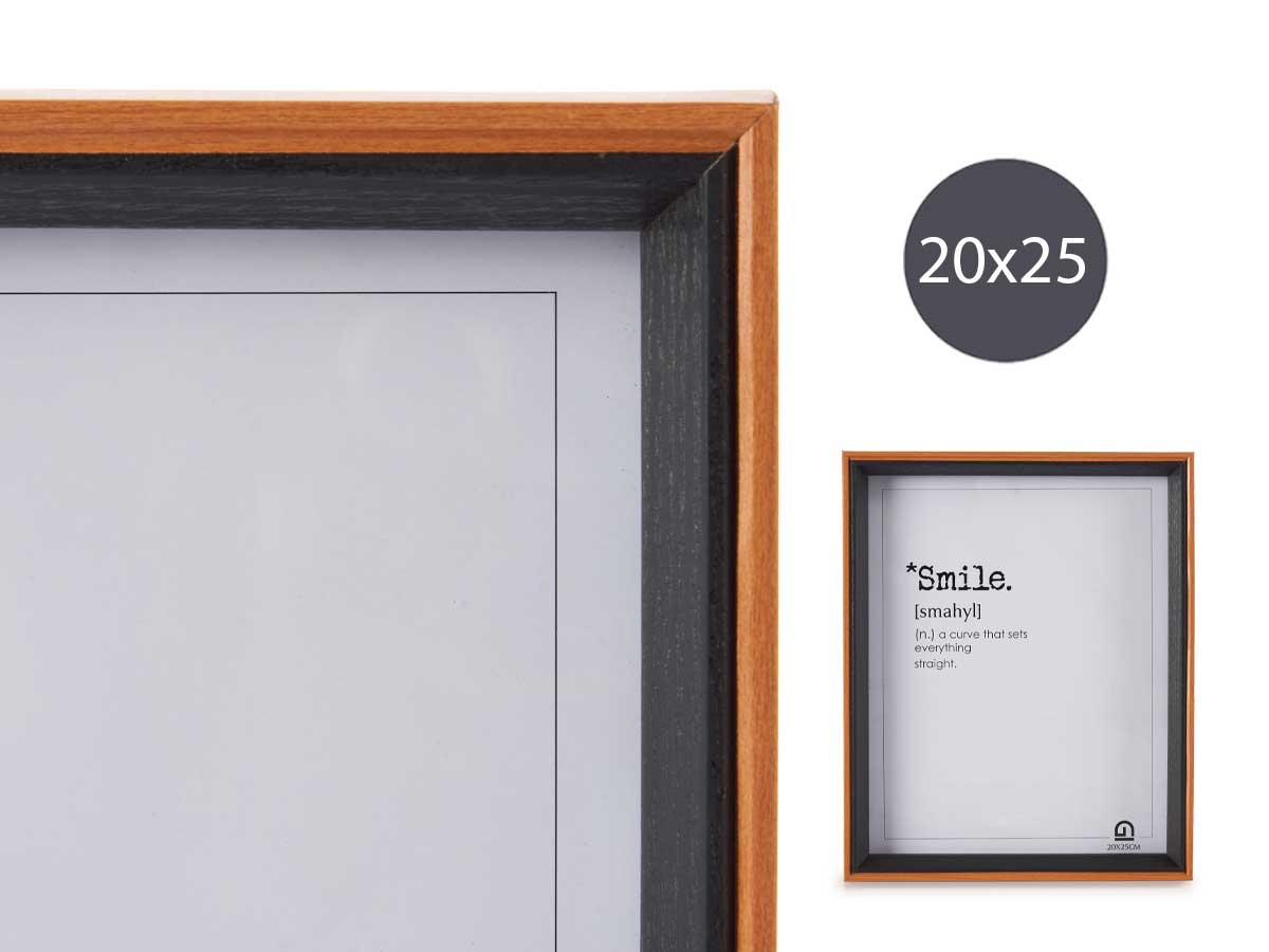 Portafotos madera 20x25 marron y negro - Imagen 4