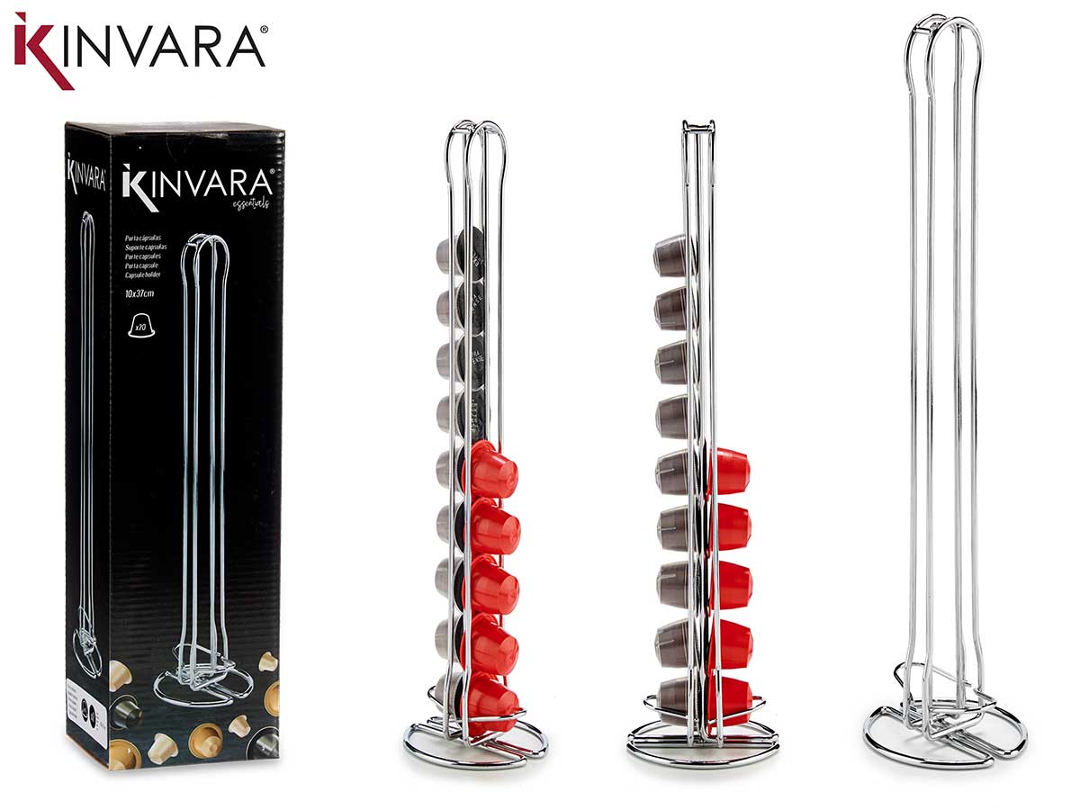 Portacapsulas doble inox 20 capsulas cafe peq