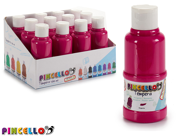 Bote pintura tempera 120 ml magenta