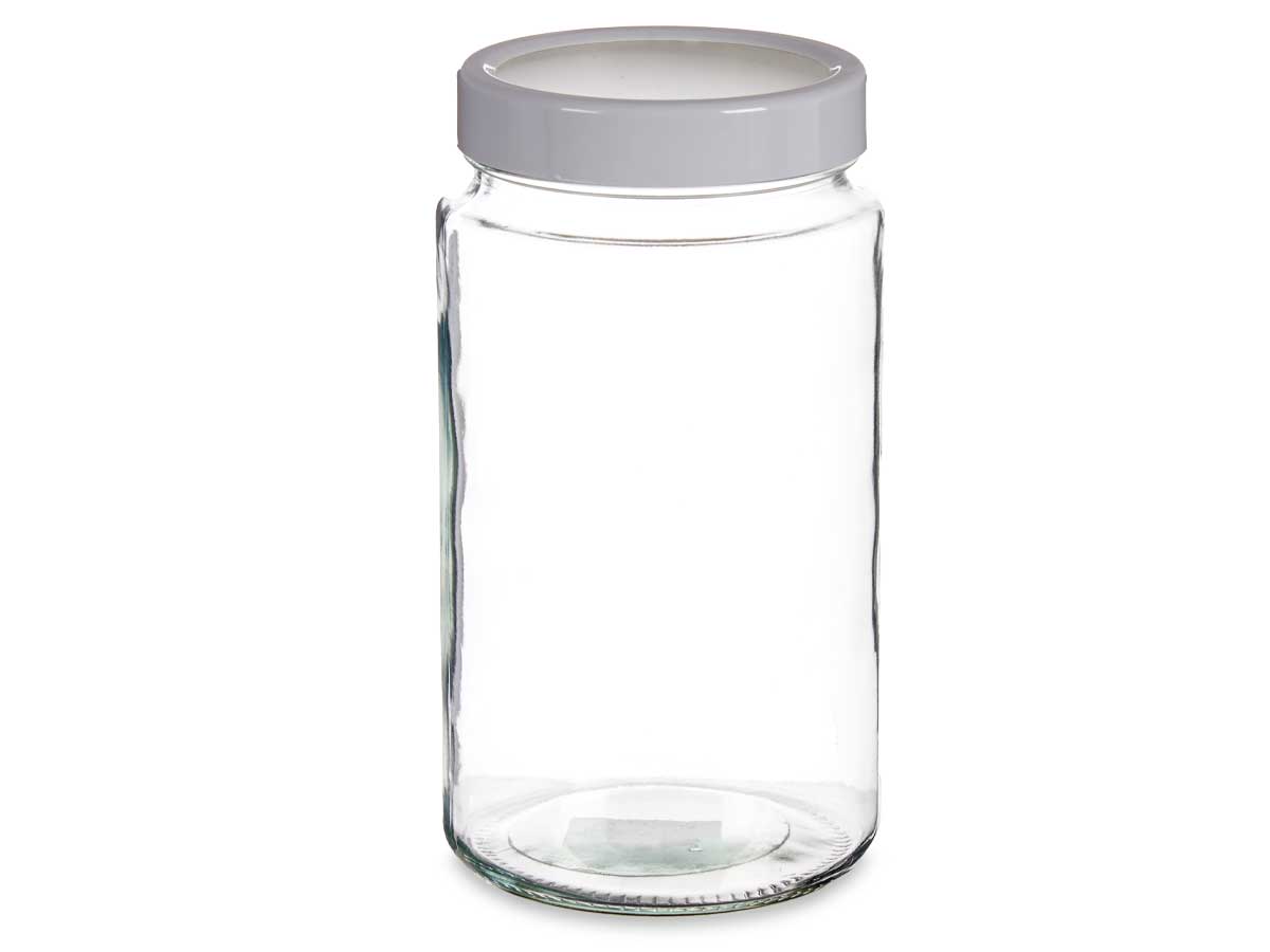 Bote cristal 2l transparente tapa blanca - Imagen 2