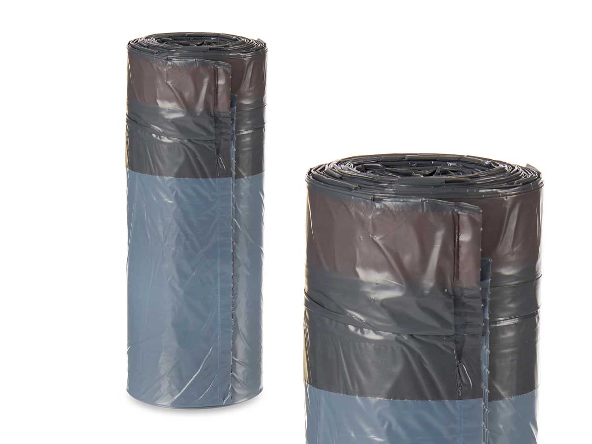 Bolsa basura autocierre perfumada 30l 20uds gris - Imagen 2