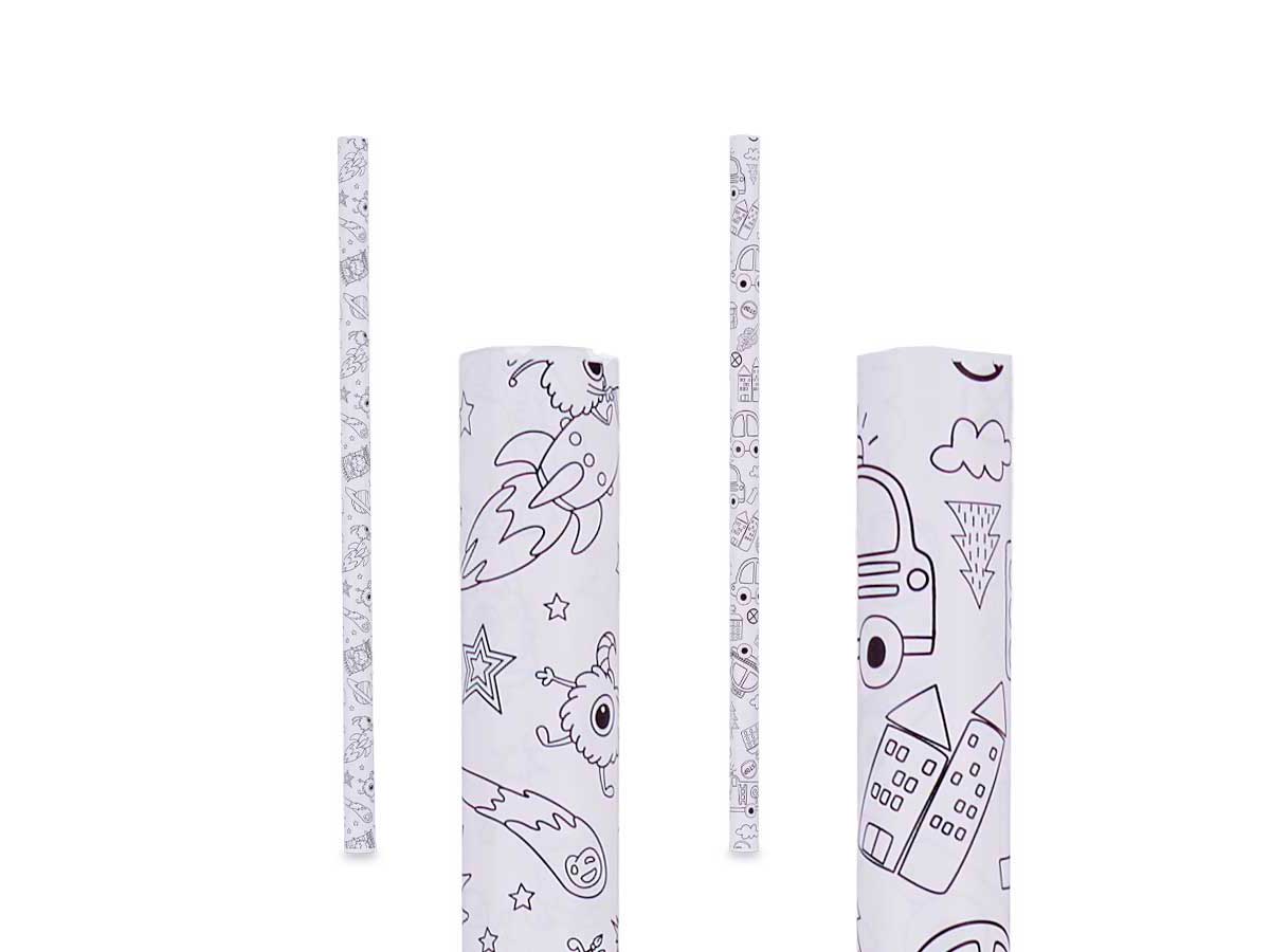 Papel regalo 0,70x1,5m extraterrestres y vehiculos - Imagen 2