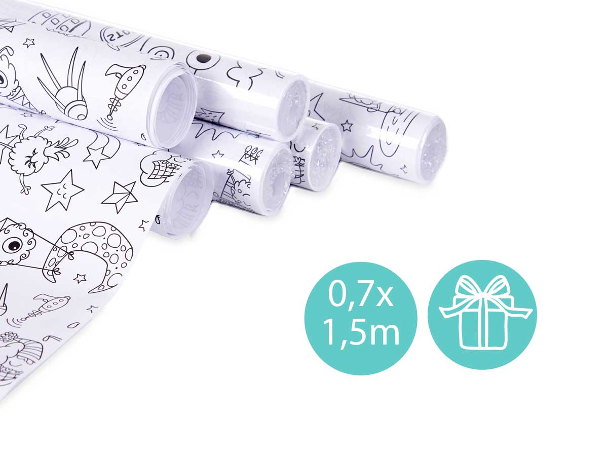 Papel regalo 0,70x1,5m extraterrestres y vehiculos - Imagen 4