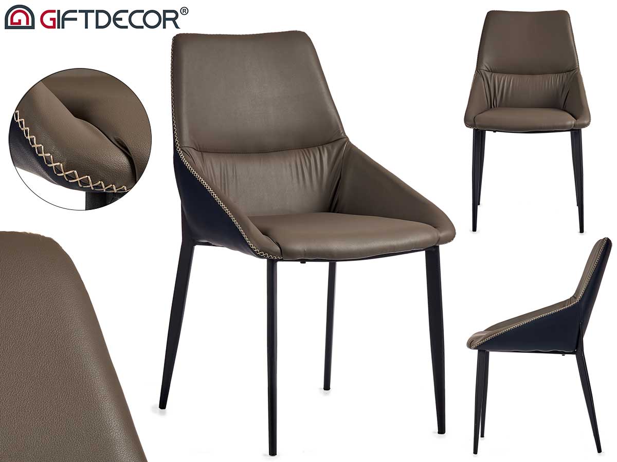 Sillon gris clasico liso con borde trenzado