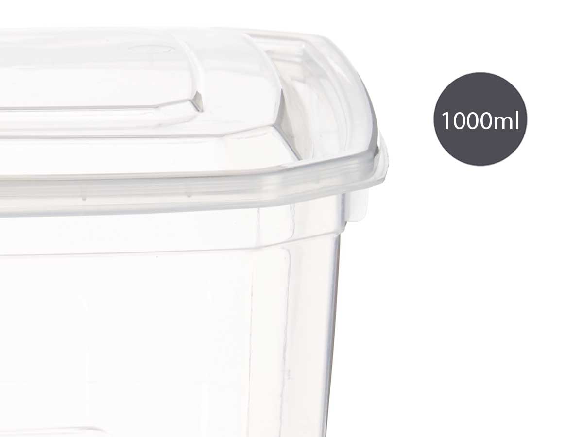Fiambrera plastico rectangular 1000ml - Imagen 4