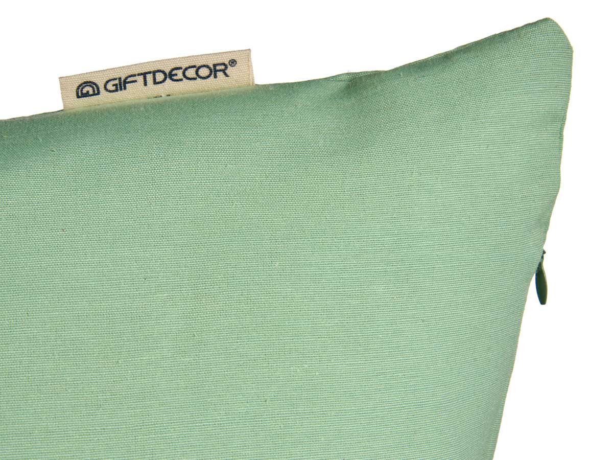Funda cojin cremallera 45x45 verde - Imagen 5