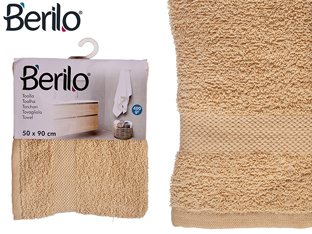 Toalla lisa 50x90 color crema