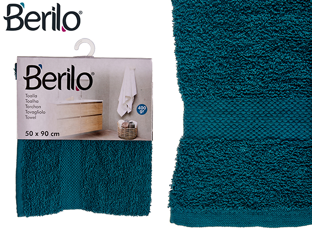 Toalla lisa 50x90 color azul petroleo