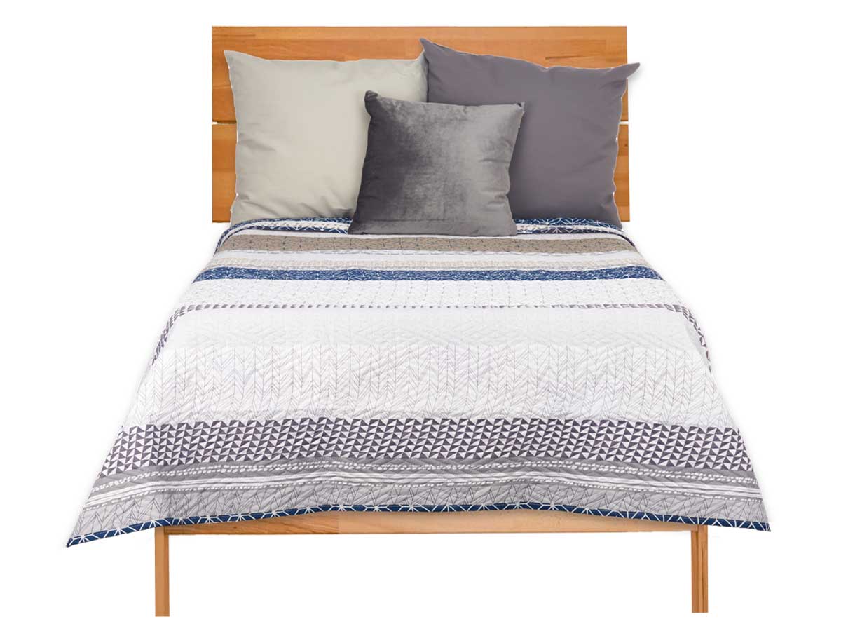 Colcha cama reversible 240x260 hexagonos - Imagen 2