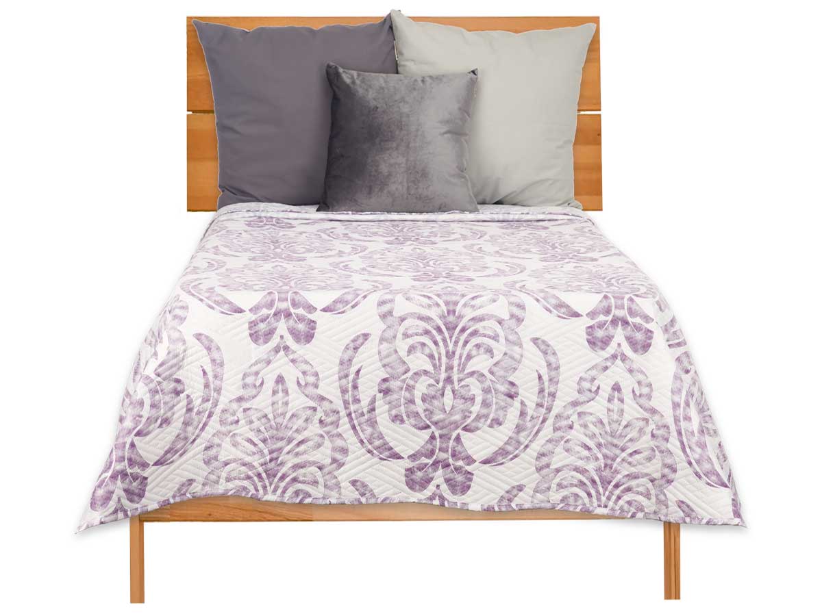 Colcha cama reversible 180x260 damascado - Imagen 2
