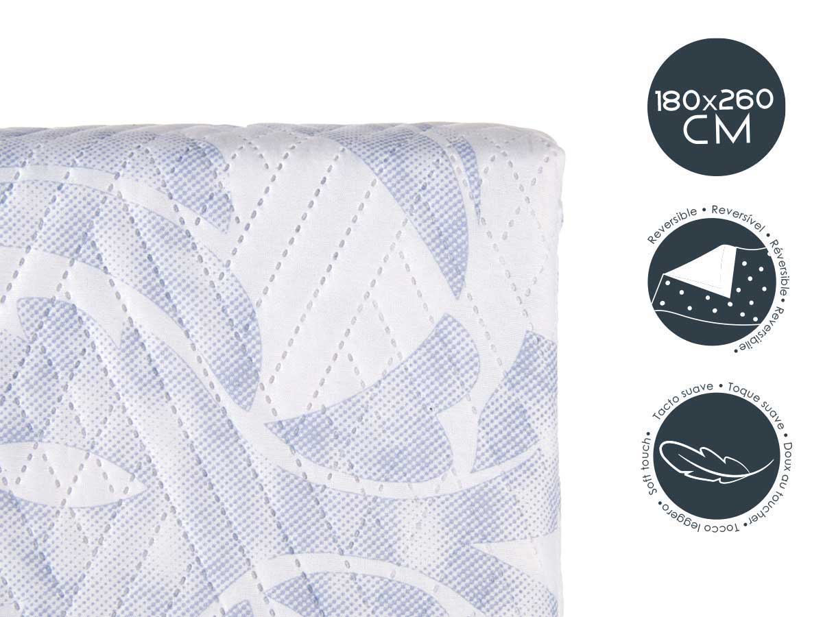 Colcha cama reversible 180x260 damascado - Imagen 4