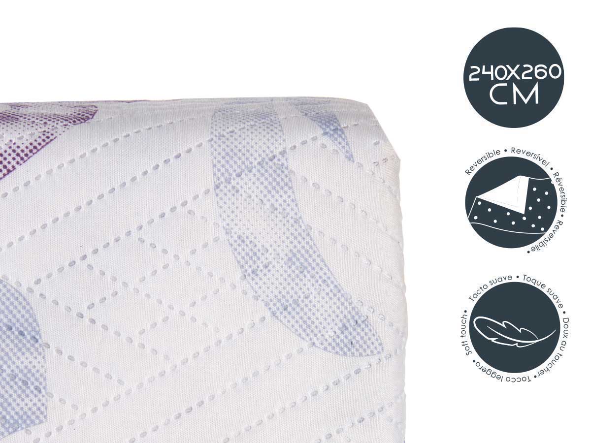 Colcha cama reversible 240x260 damascado - Imagen 4