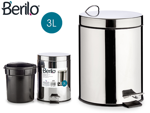 Papelera 3l acero inoxidable con pedal