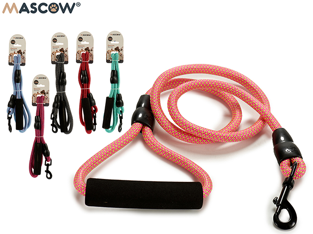 Correa mascota 1,2m gr surt col