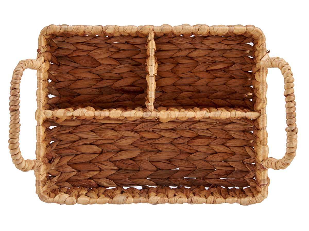 Organizador rectangular paja con 3 huecos - Imagen 3