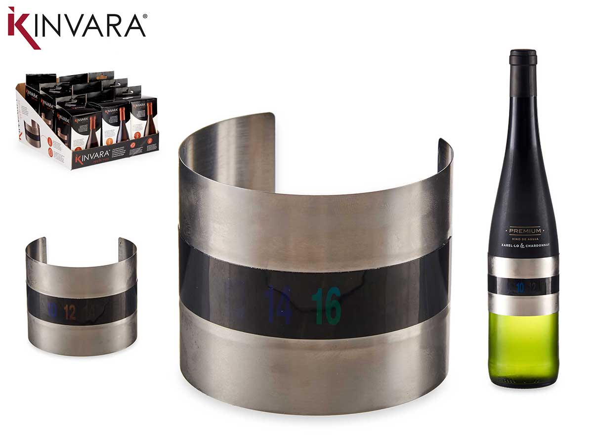 Termometro Per Bottiglia Vino - Acciaio Inox, Flessibile, Per Vino Rosso, Birra, Senza Batteria - Foto 2