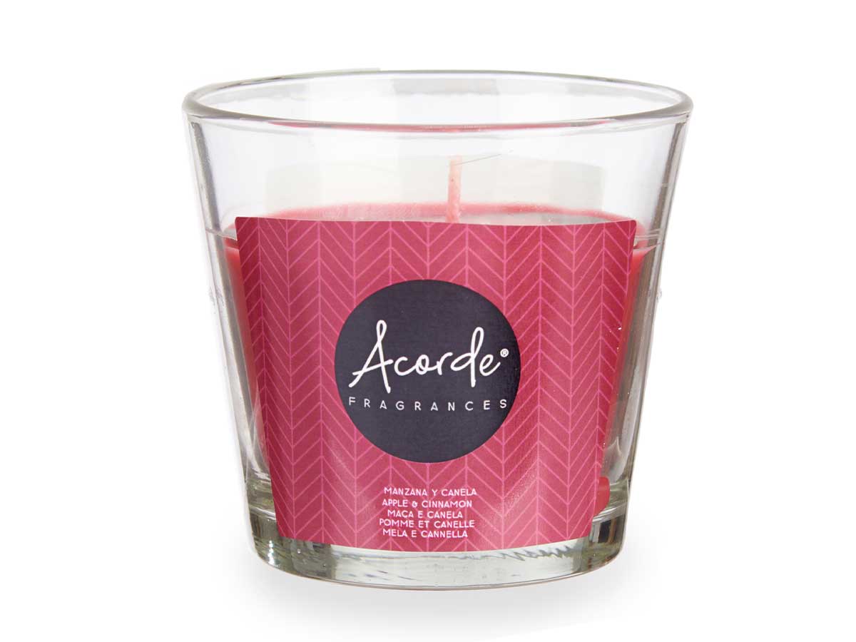 Vela vaso manzana y canela 28h - Imagen 2