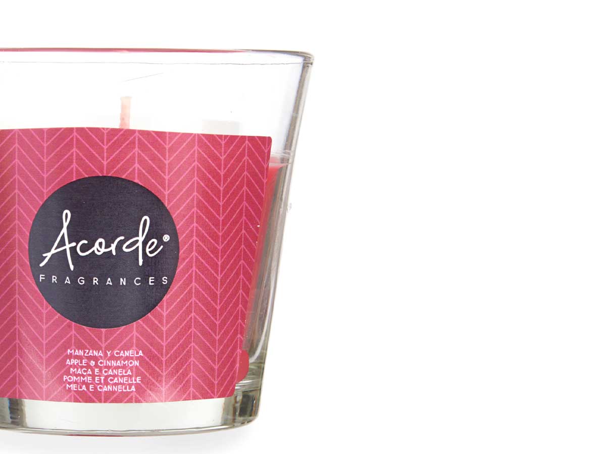 Vela vaso manzana y canela 28h - Imagen 4