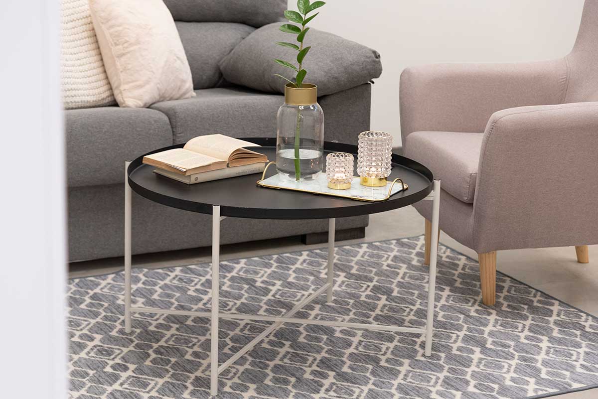 Mesa redonda negro - Imagen 2