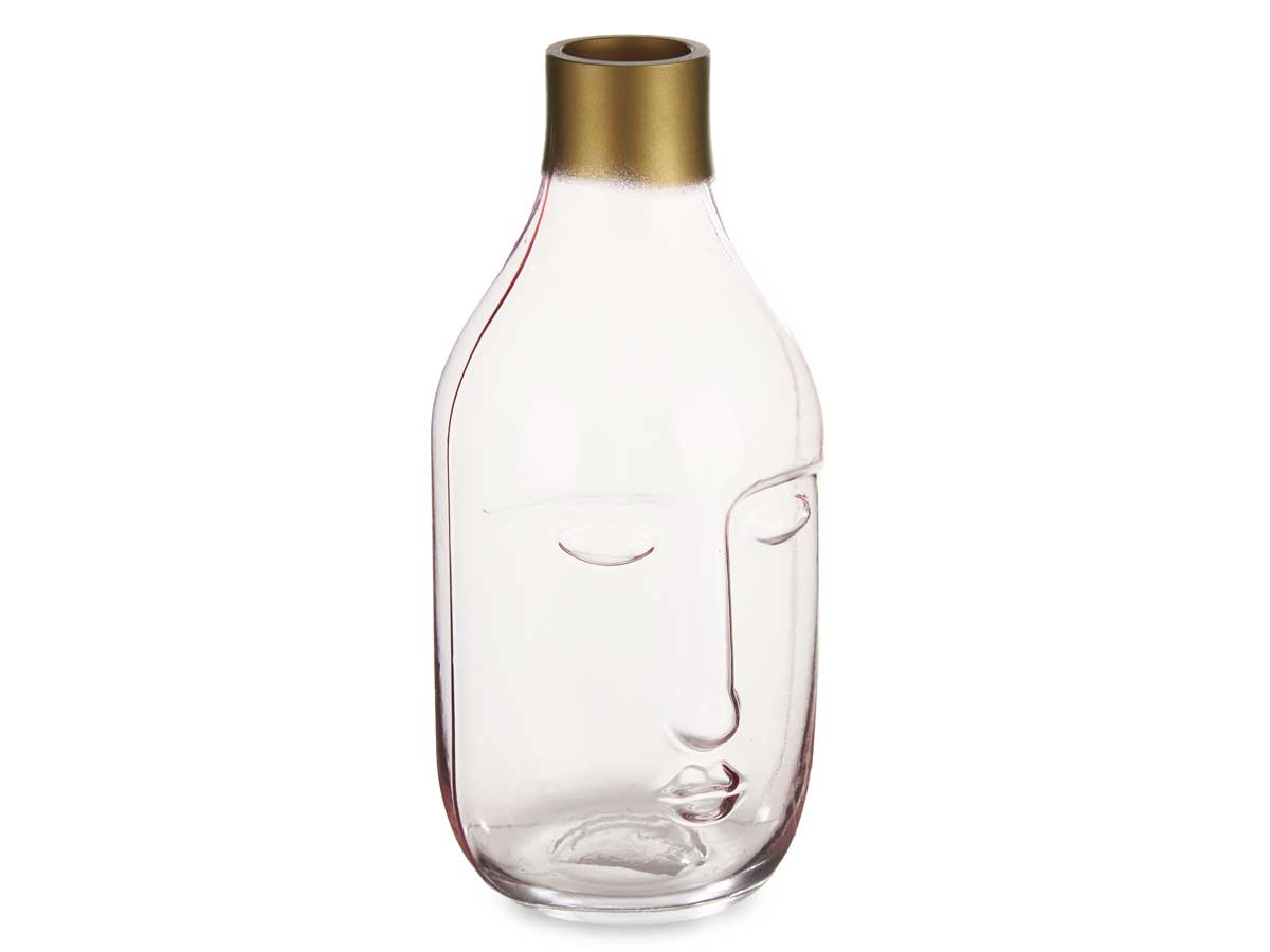 Jarron cristal cara rosa - Imagen 2