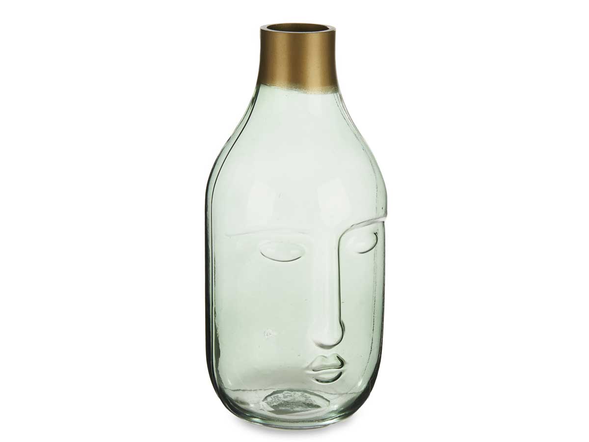 Jarron cristal cara verde - Imagen 2