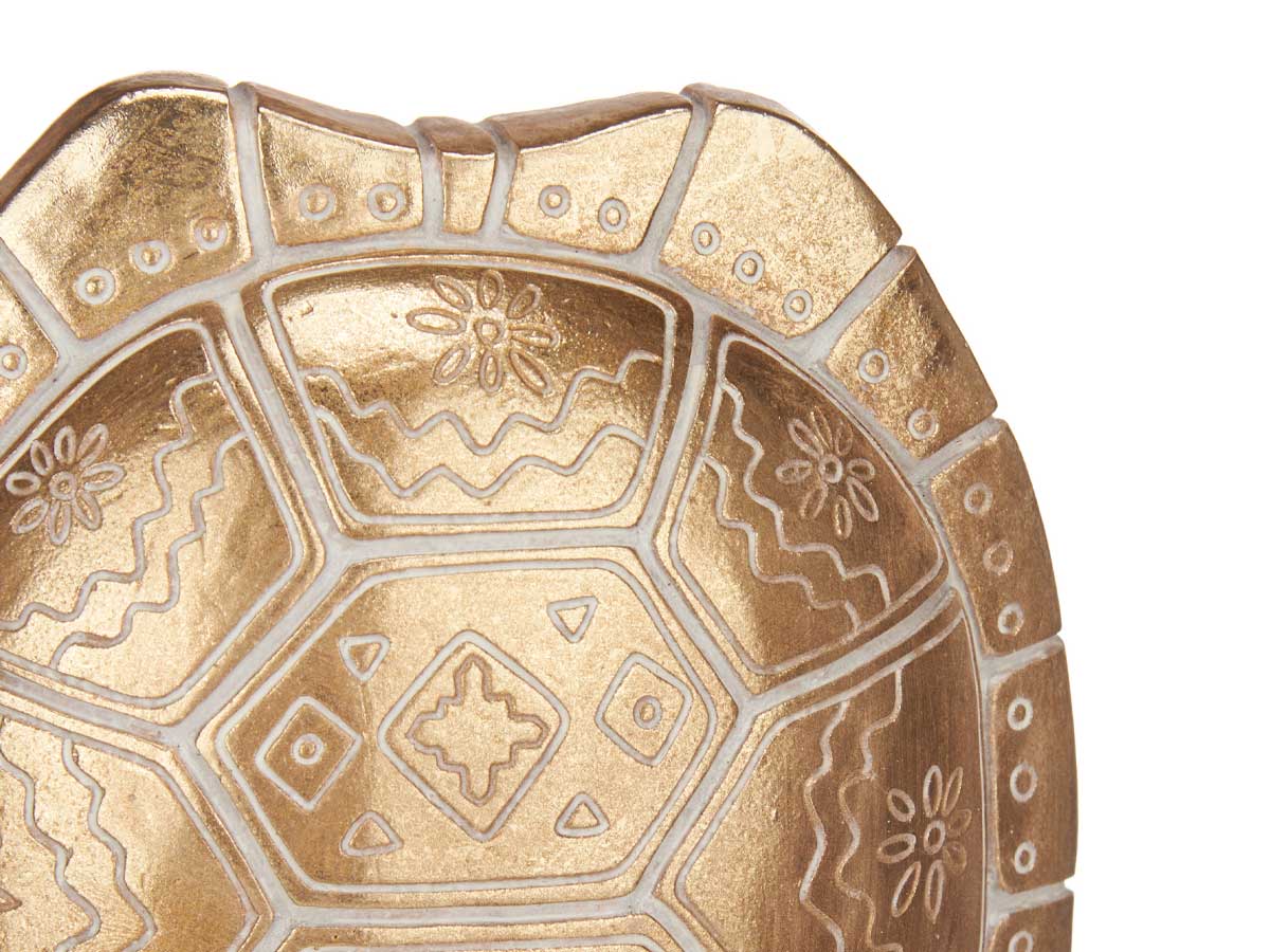 Caparazon tortuga con base oro - Imagen 3