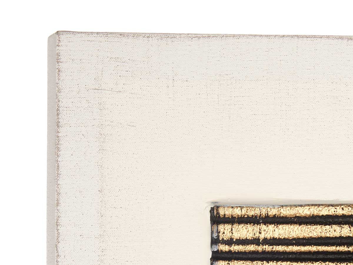 Lienzo relieve rayas oro negro 35x90cm surt 2 - Imagen 2