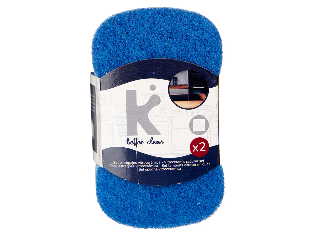 Set 2 estropajos vitroceramica con esponja - Imagen 2