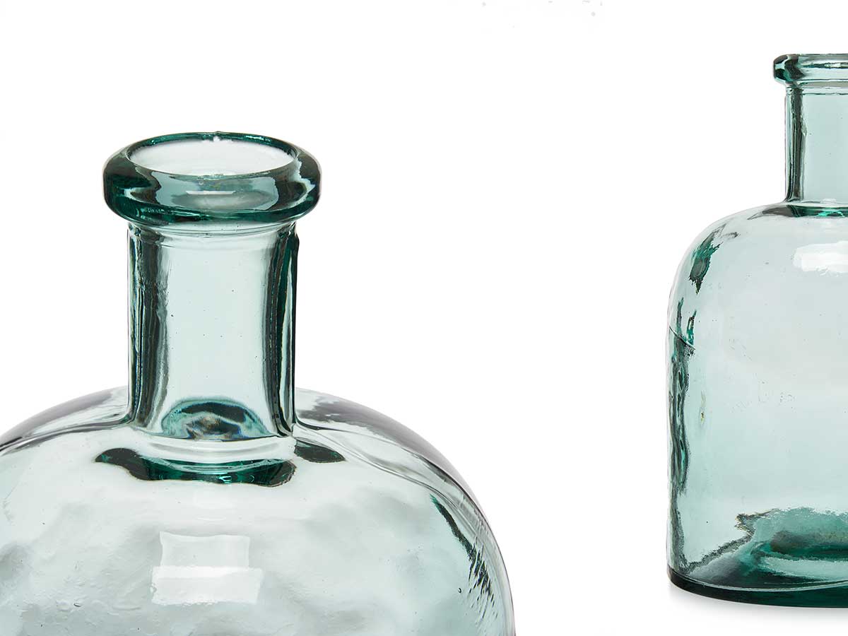 Botella decorativa vidrio ancha - Imagen 3