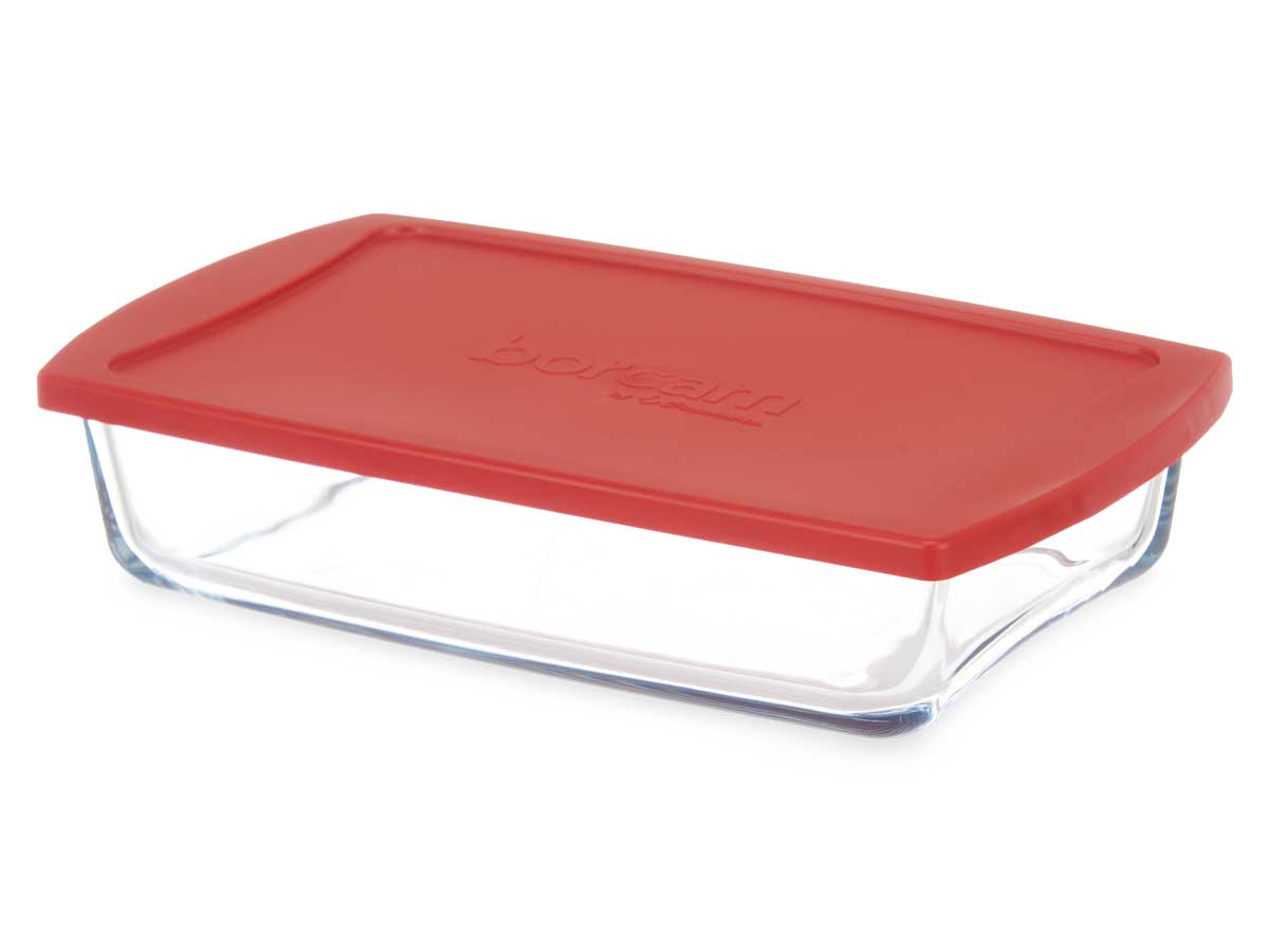Bandeja rectangular con tapa borcam 1320ml - Imagen 2