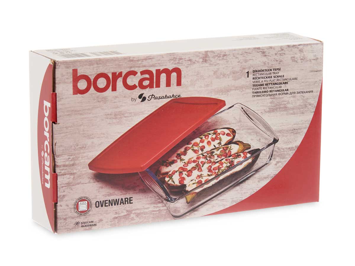 Bandeja rectangular con tapa borcam 1320ml - Imagen 3