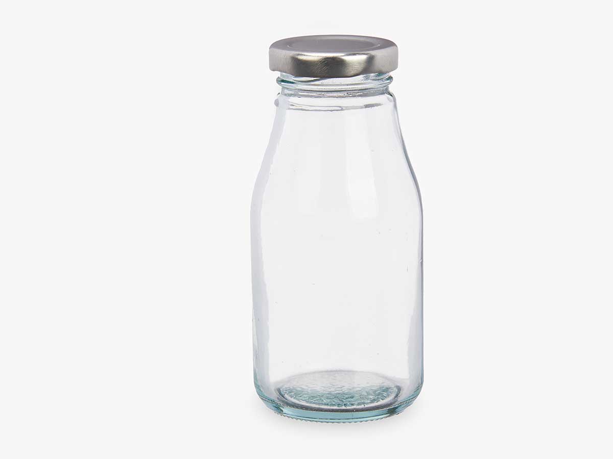 Botella cristal mini tapa plata 250 ml - Imagen 2