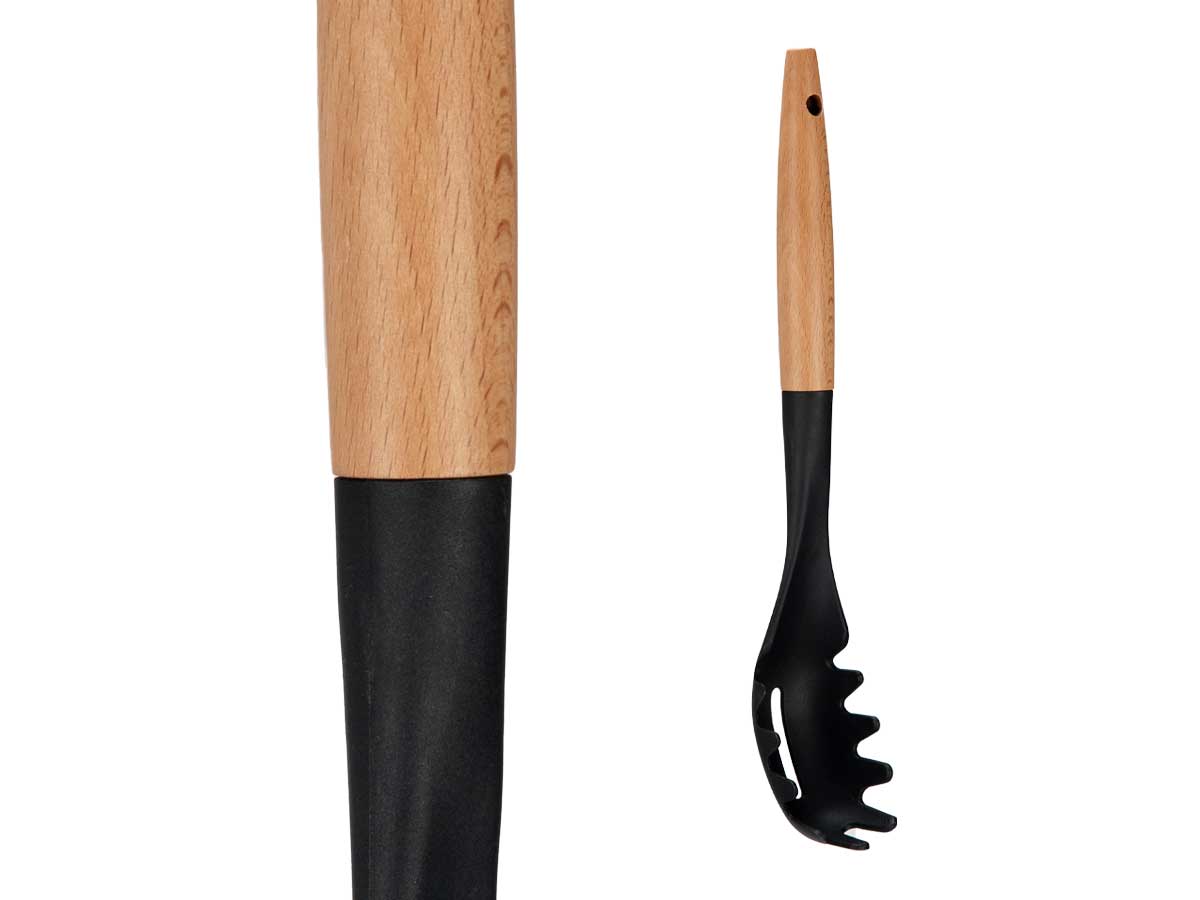 Utensilio pasta cocina mango madera - Imagen 2