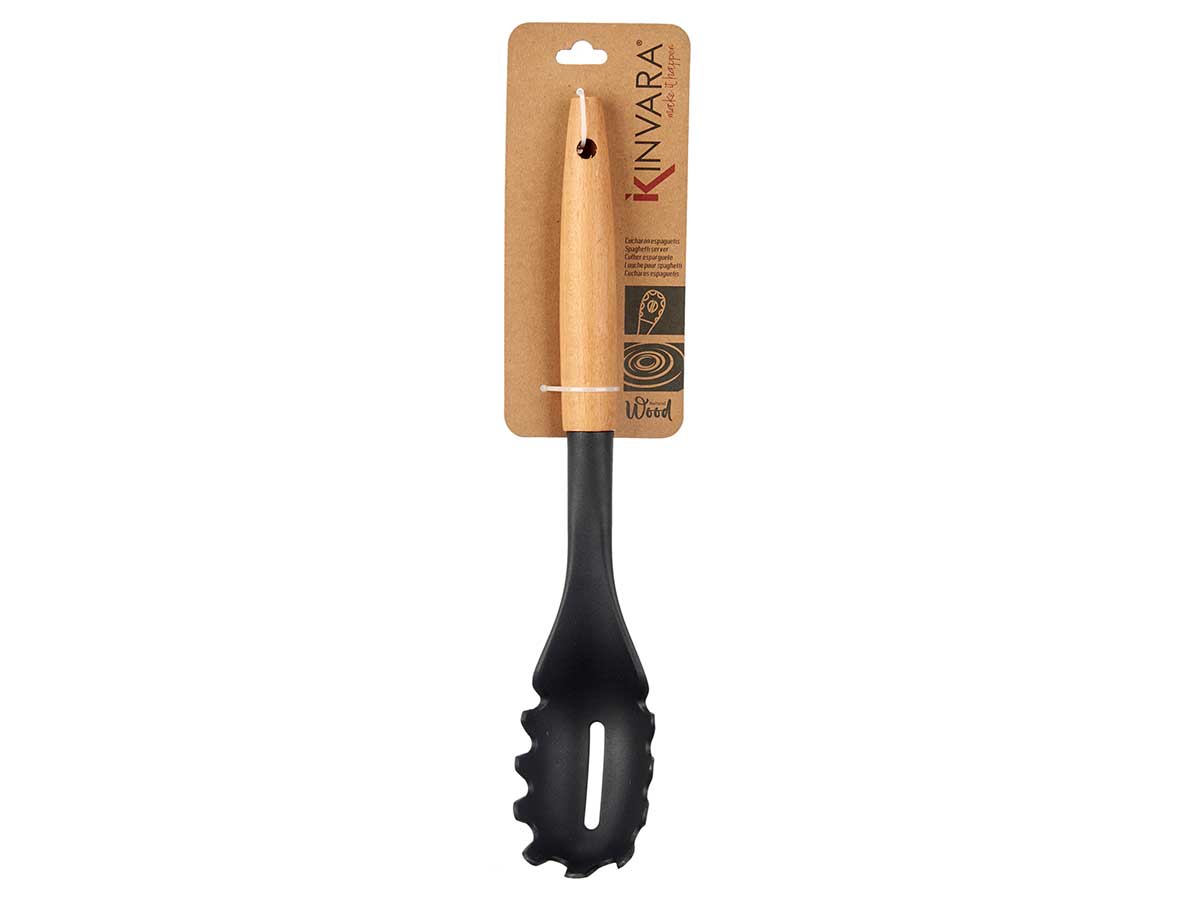 Utensilio pasta cocina mango madera - Imagen 3