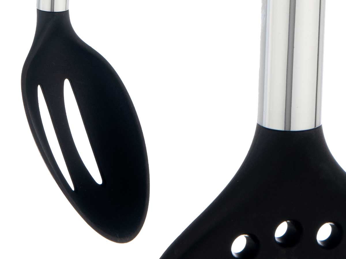 Set 7 pzs utensilios cocina negro silver - Imagen 4