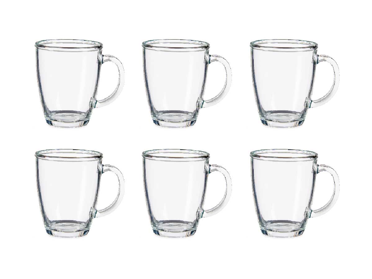 Taza vidrio desayuno 370 ml con asa - Imagen 2