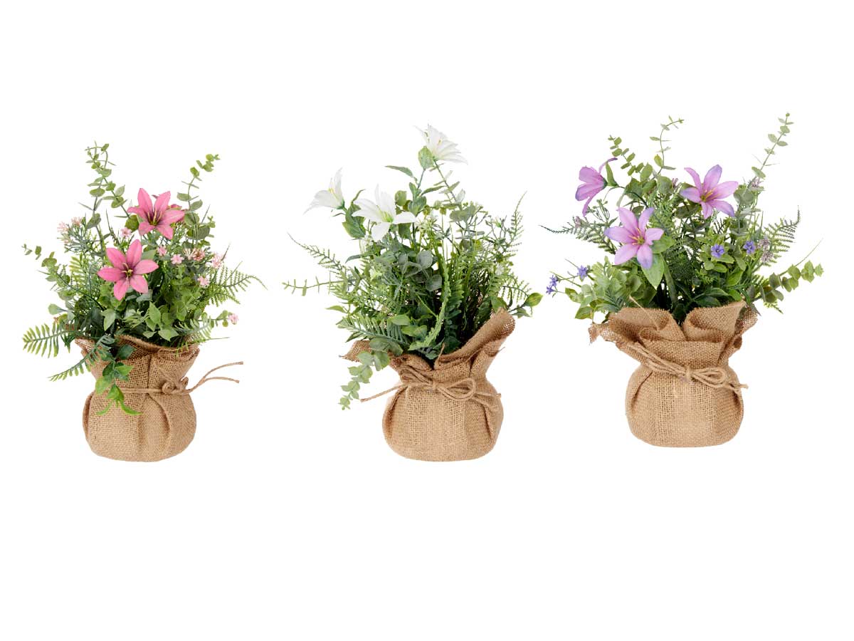 Planta saco flores grande surt 3 colores - Imagen 2