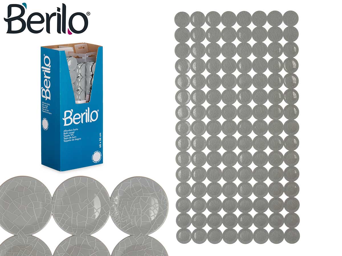 Alfombra baño antideslizante ladrillo gris grd