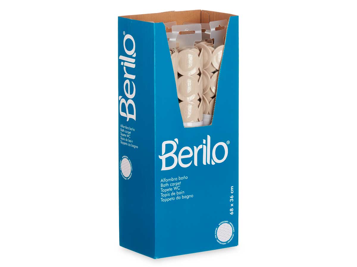 Alfombra baño antideslizante ladrillo beis grd - Imagen 3