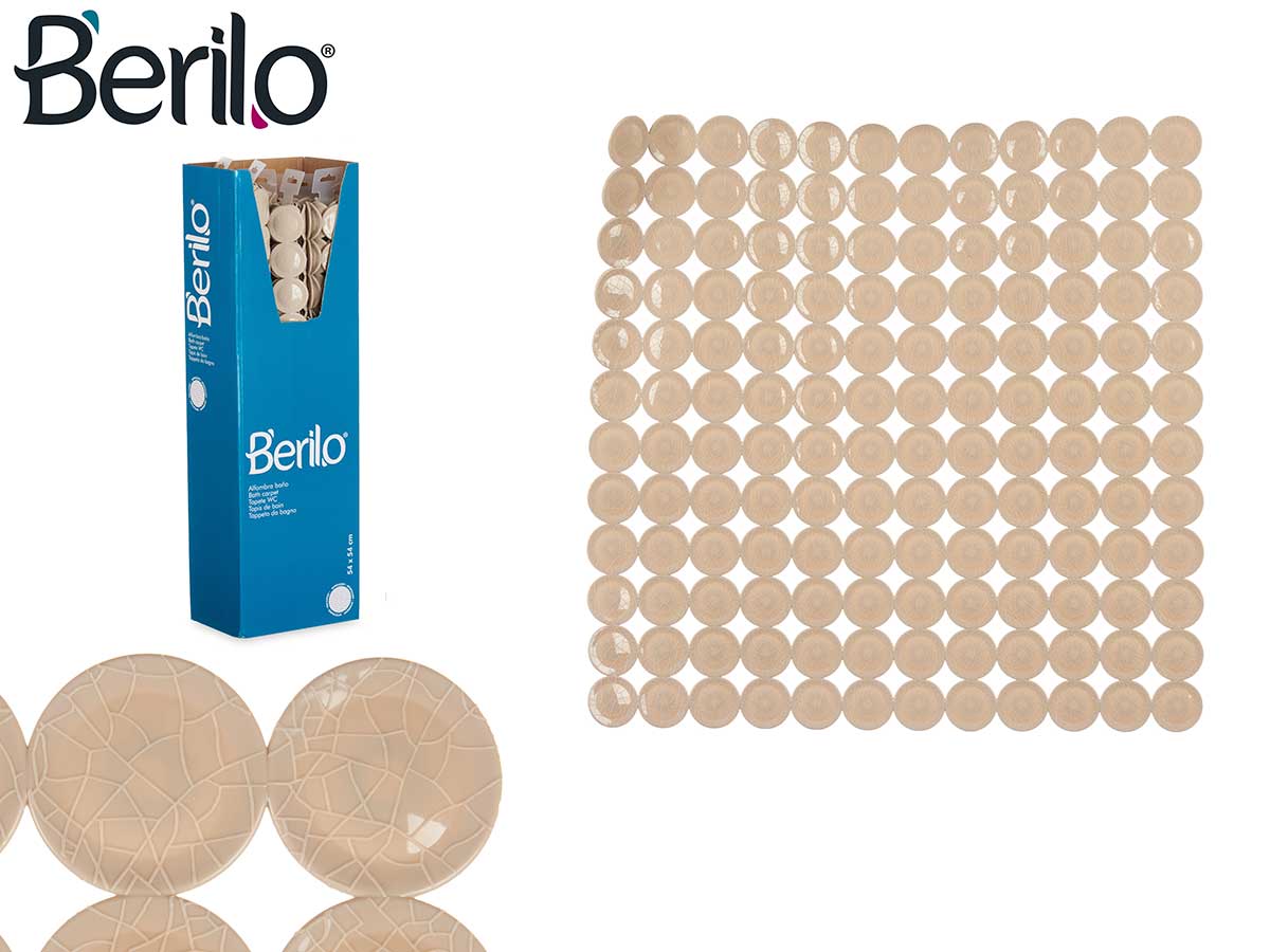 Alfombra baño antideslizante ladrillo beis peq